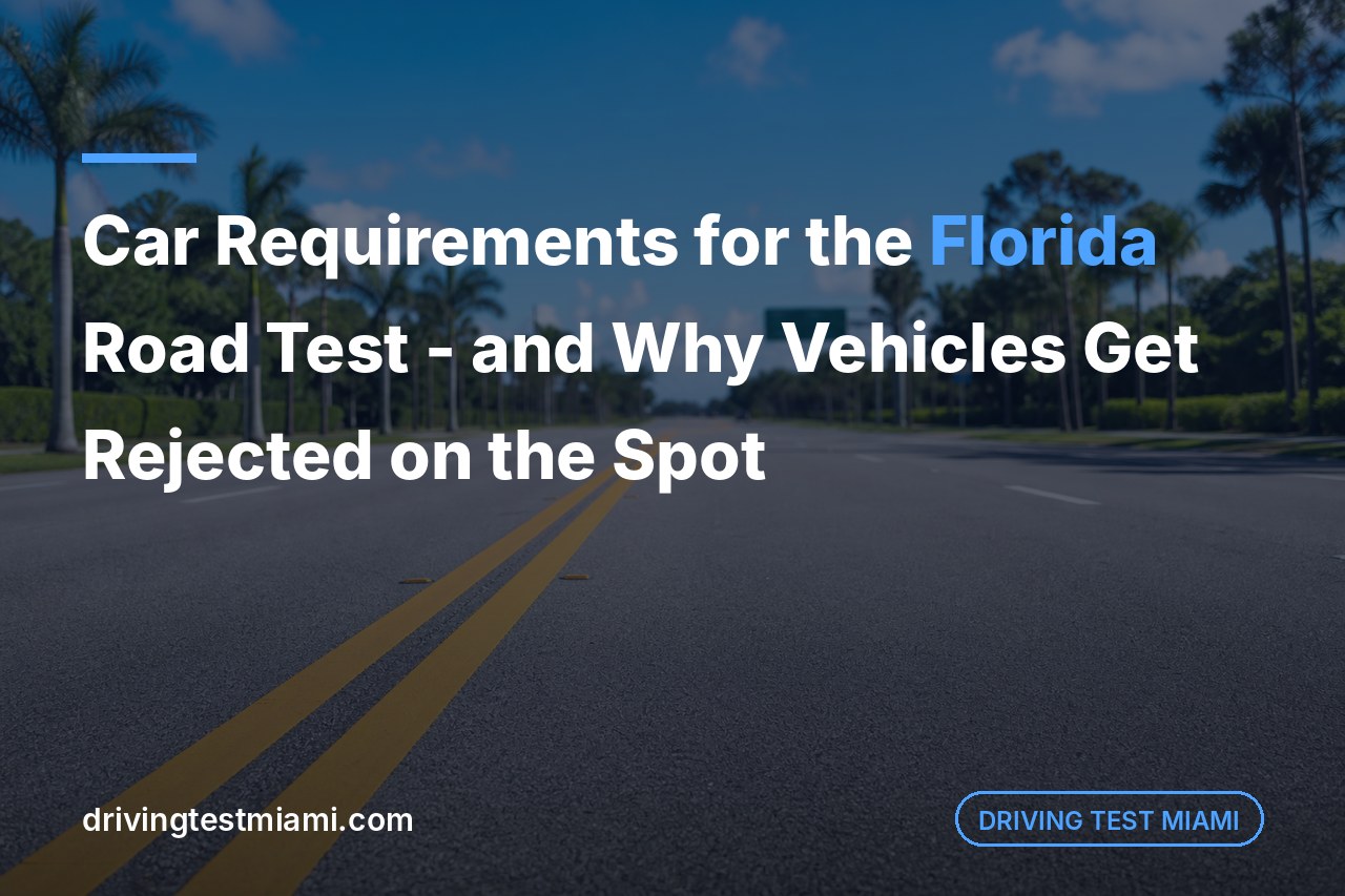 Car Requirements for the Florida Road Test - and Why Vehicles Get Rejected on the Spot