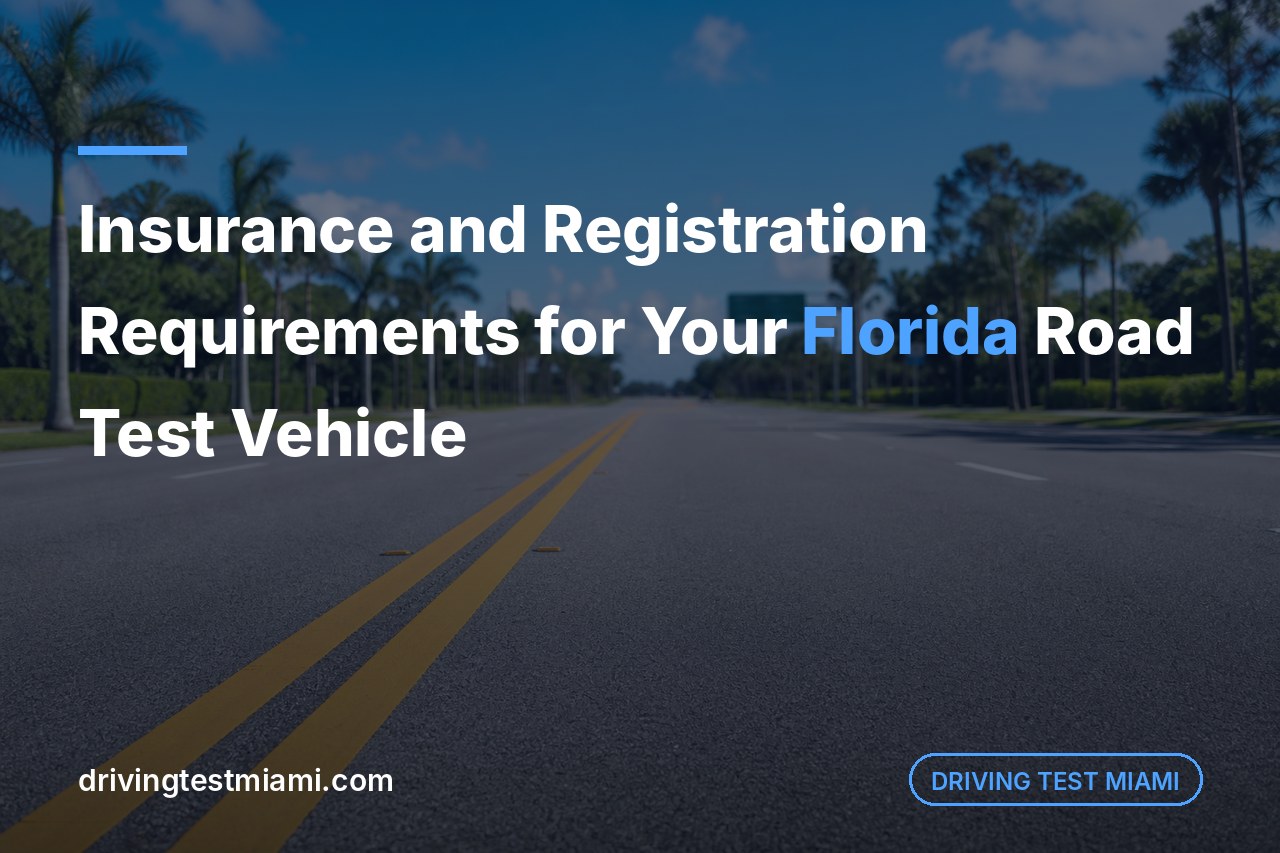 Insurance and Registration Requirements for Your Florida Road Test Vehicle