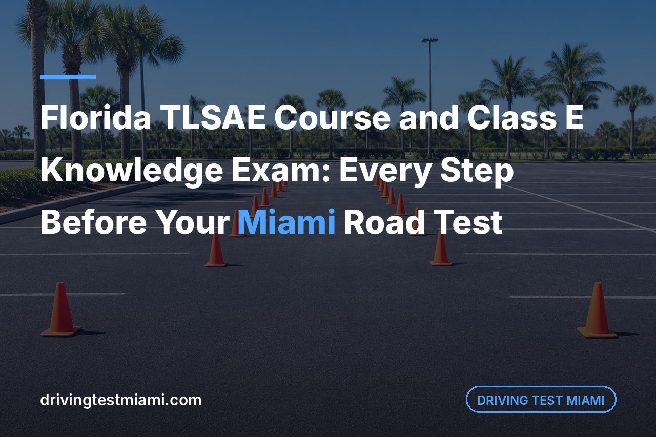Florida TLSAE Course and Class E Knowledge Exam: Every Step Before Your Miami Road Test