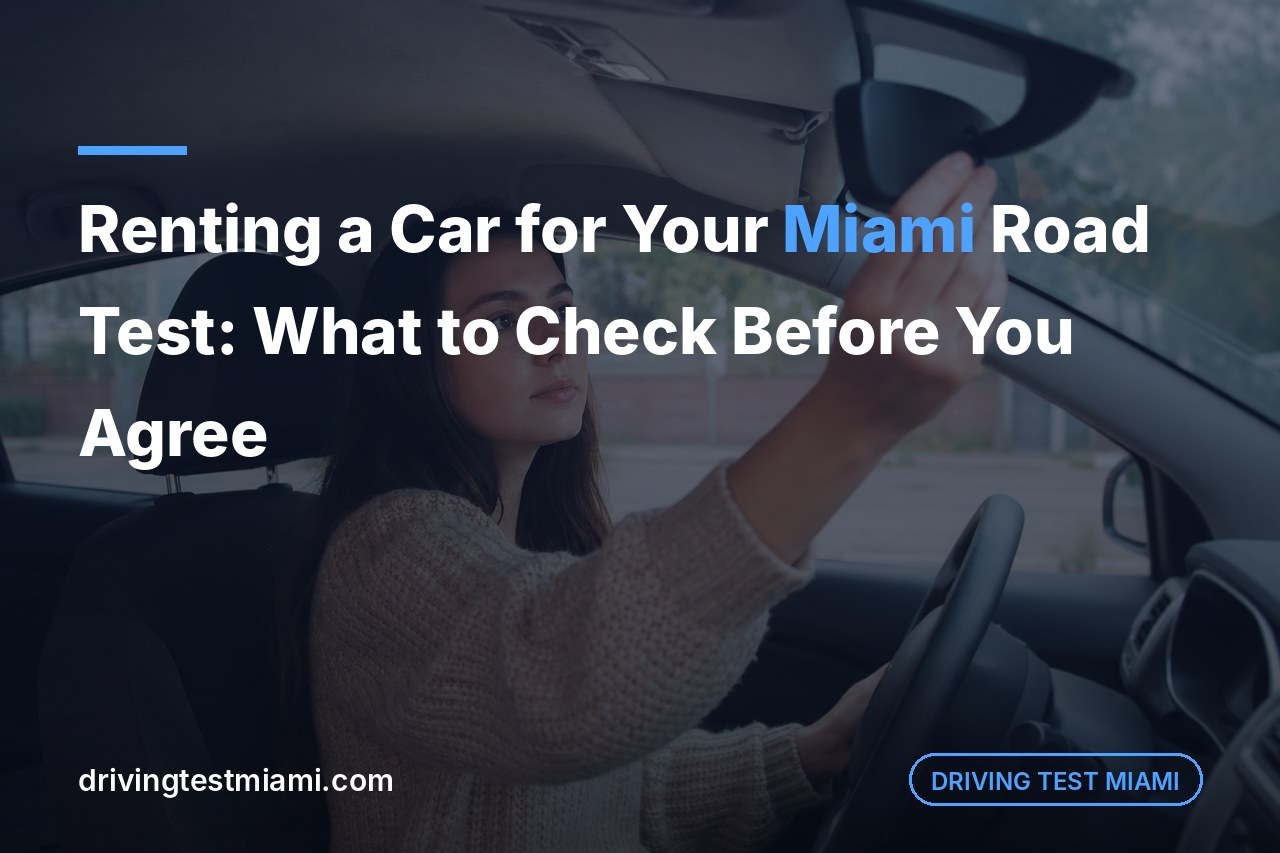 Renting a Car for Your Miami Road Test: What to Check Before You Agree